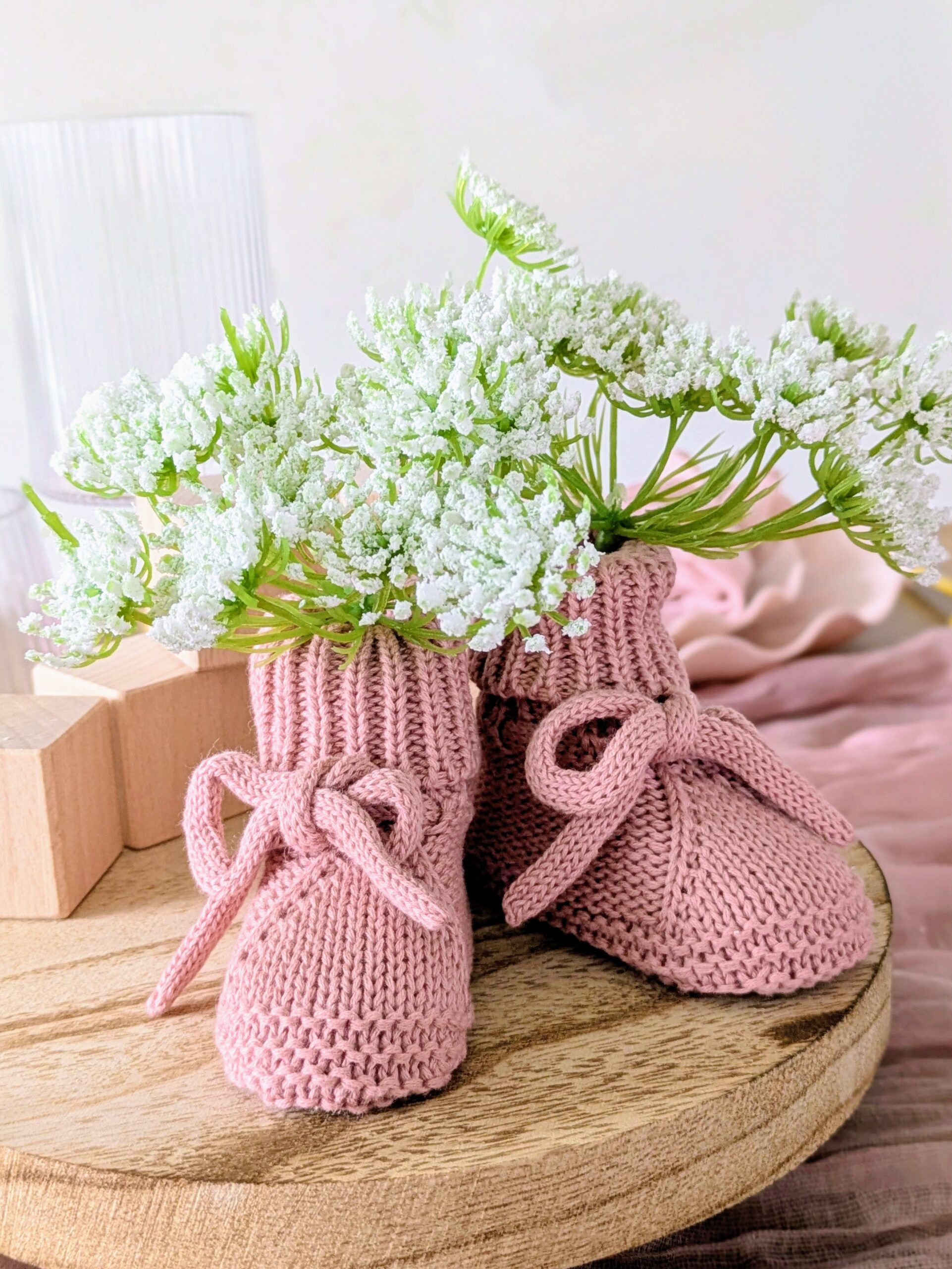 baby pink booties